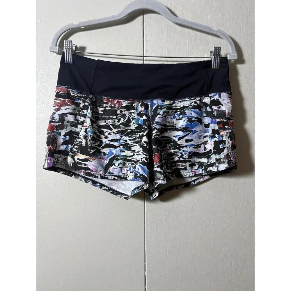 Lululemon Speed Up Shorts Lined Running Shorts Multi Color Colorful Size 6